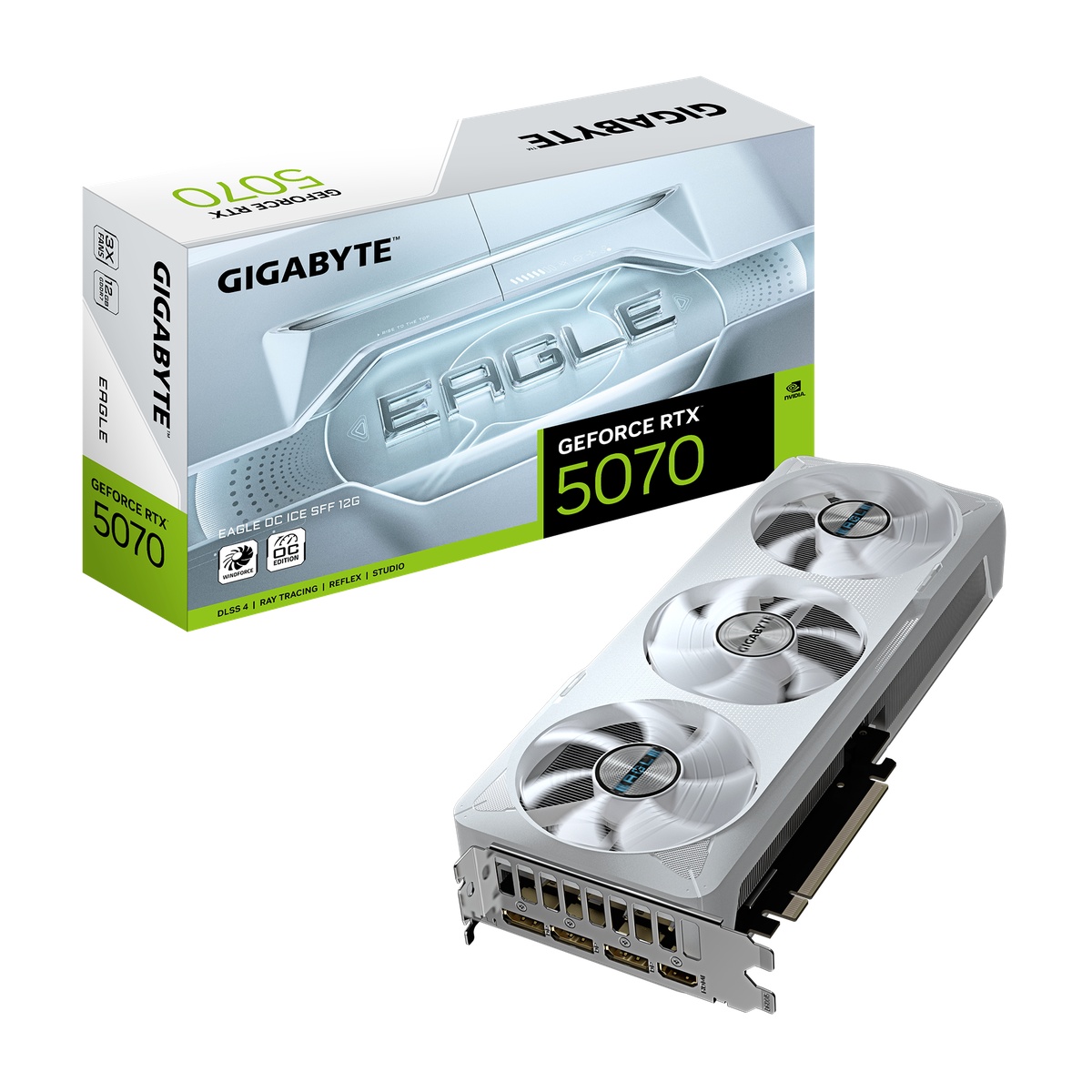 Bild von GIGABYTE GeForce RTX 5070 Eagle OC ICE SFF 12G - 12GB GDDR7, HDMI, 3x DP