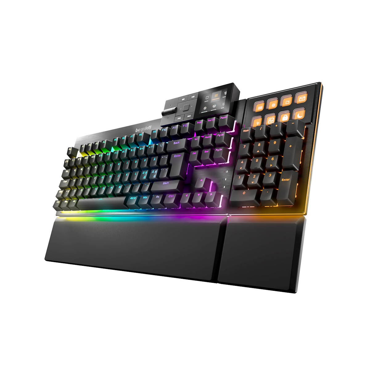 Bild von be quiet! Dark Mount Silent Linear Tastatur - Gaming Tastatur mit geschmierten Linearen Switches, 3 Schicht-Dämmung, Media Dock und entfernbarem Numme