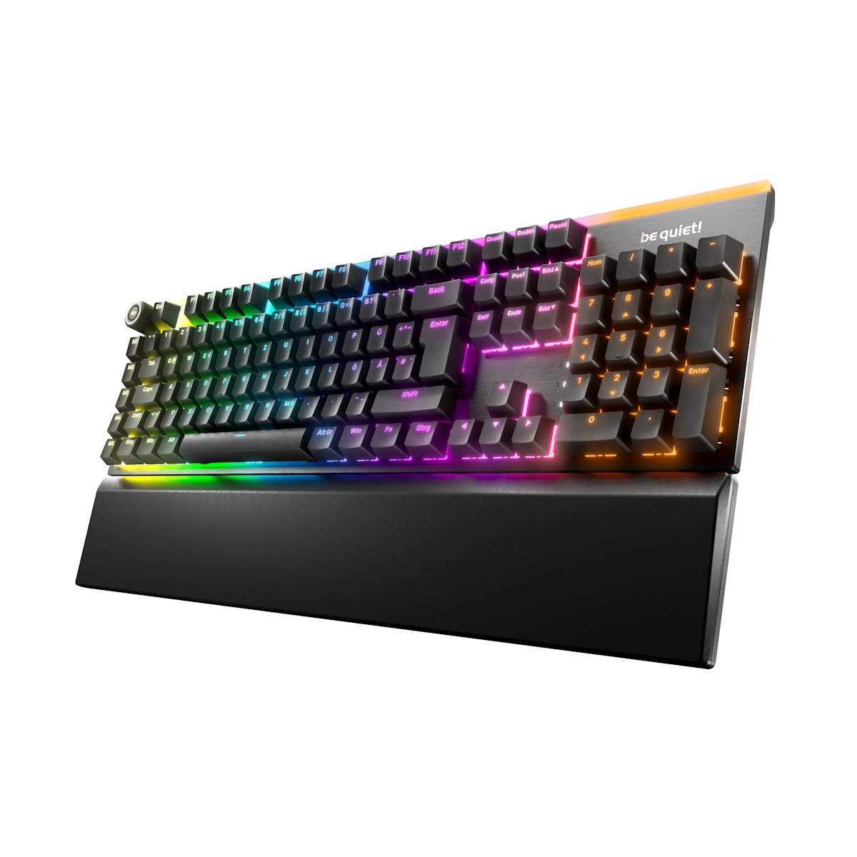 Bild von be quiet! Light Mount Silent Linear Tastatur - Gaming Tastatur mit geschmierten Linearen Switches, 3 Schicht-Dämmung und 3D Media Wheel