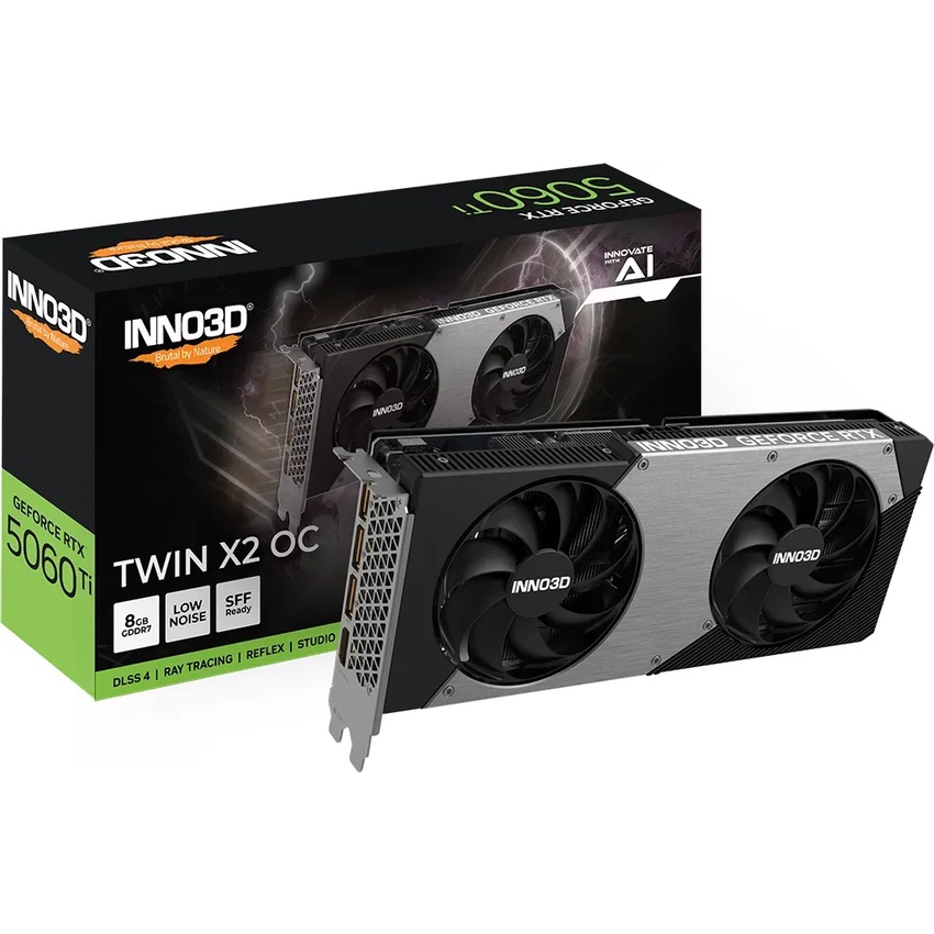 Bild von Inno3D GeForce RTX 5060 8GB TWIN X2 - 8GB GDDR7, HDMI, 3x DP