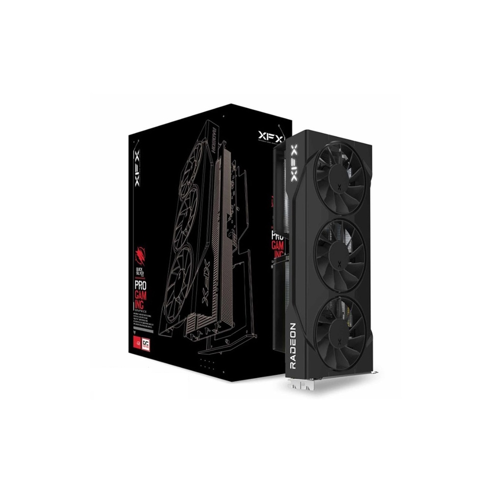 Bild von XFX Radeon RX 9060XT Swift Triple Fan OC Black 16GB - 16GB GDDR6, 2x HDMI, 2x DP