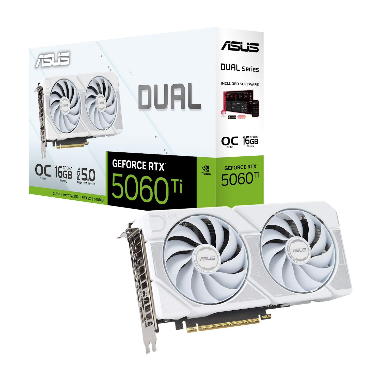 Bild von ASUS Dual GeForce RTX 5060 Ti 16G OC White - 16GB GDDR7, HDMI, 3x DP