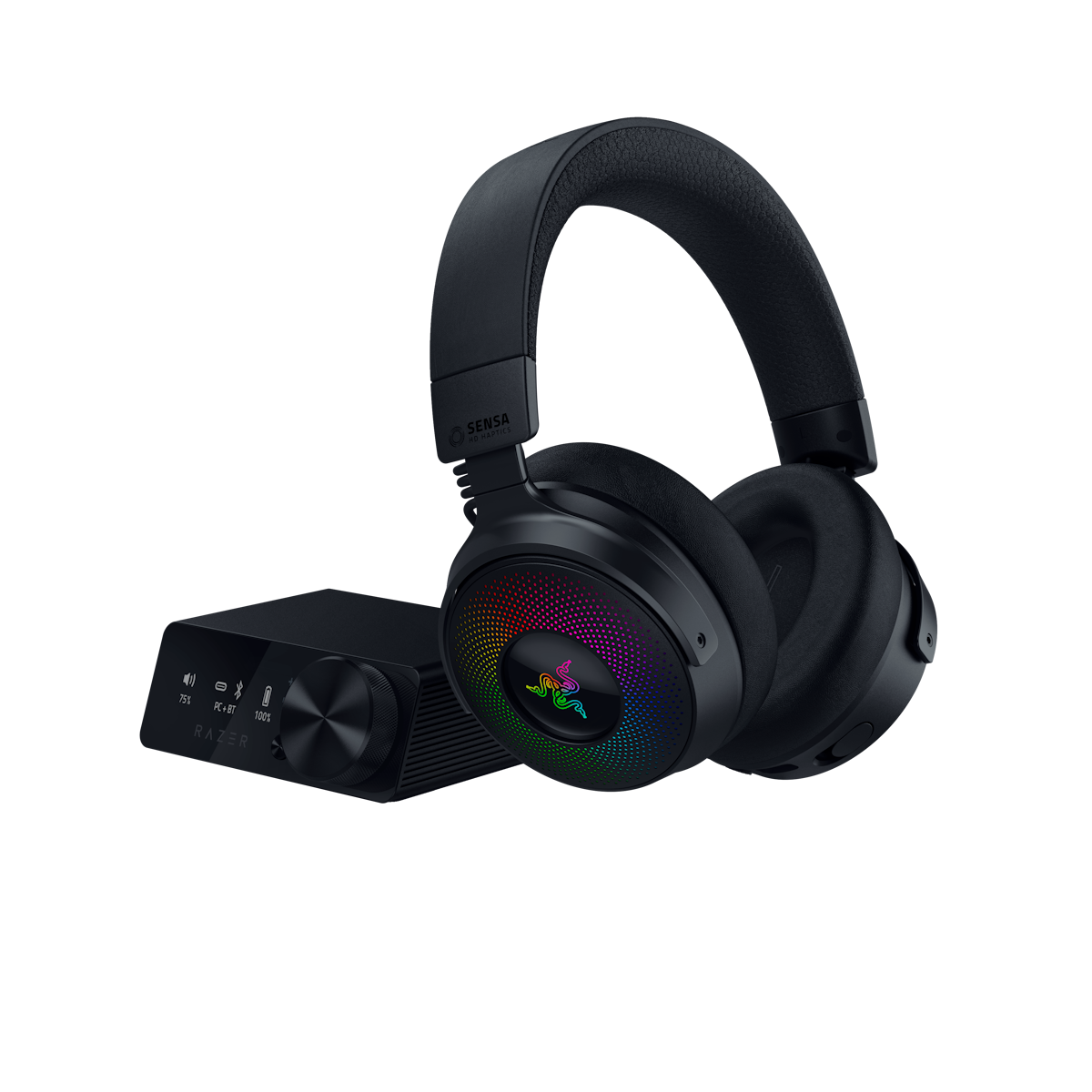 Bild von Razer Kraken V4 Pro B-Ware Kabelloses Gaming-Headset mit OLED Control Hub, Sensa HD-Haptik und THX Spatial Audio