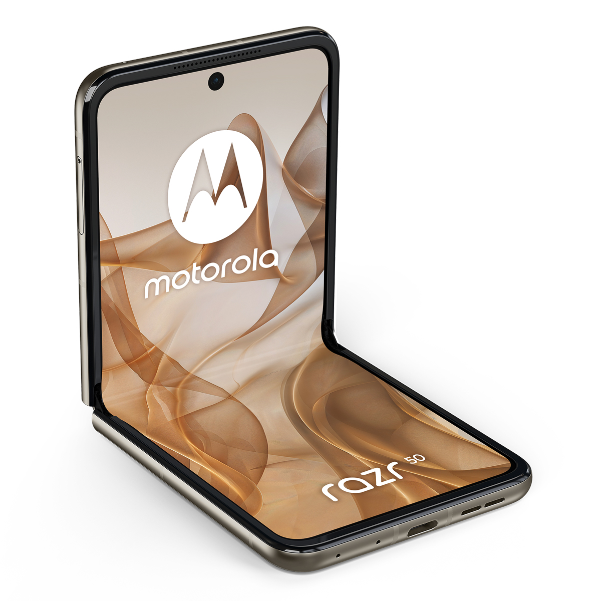 Bild von Motorola Razr 50 256GB Beach Sand 17,5cm (6,9") OLED Display, Android 14, Dual-Kamera, Faltbar