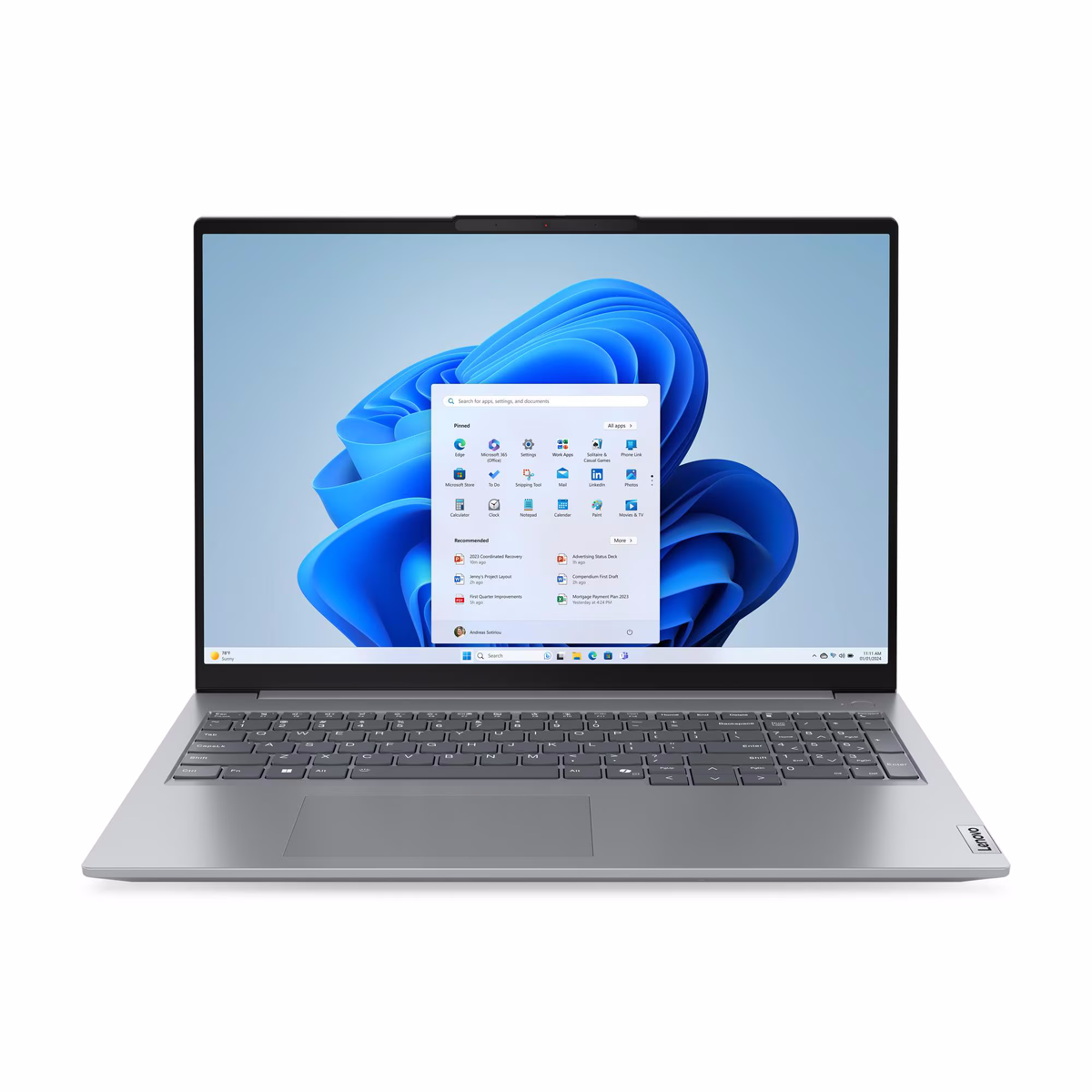 Bild von Lenovo ThinkBook 16 G7 21MW009MGE - 16" WUXGA, AMD Ryzen™ 5 7535HS, 32GB, 512GB, Windows 11 Pro