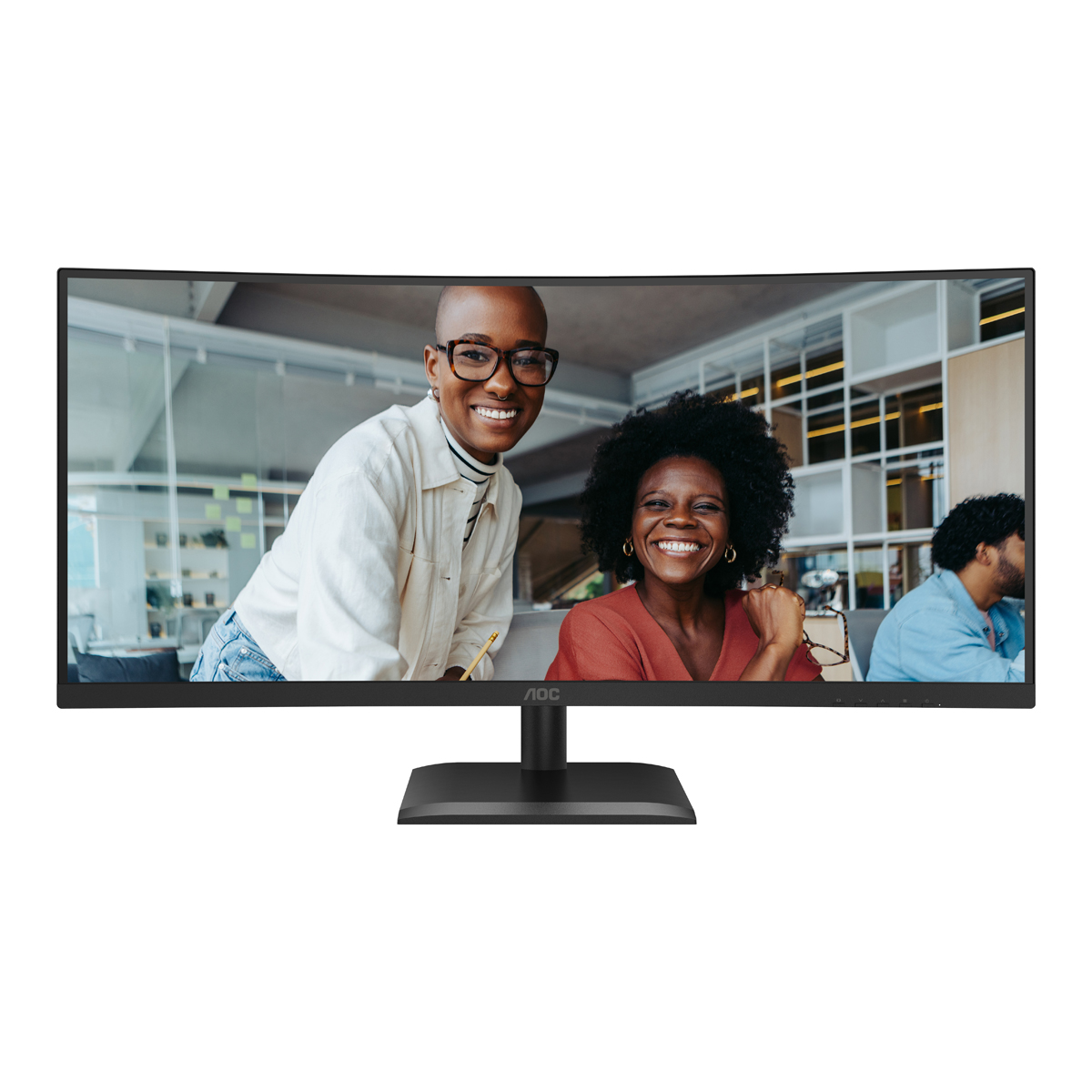 Bild von AOC CU34E4CV Curved Office Monitor 34 Zoll WQHD , höhenverstellbar, Lautsprecher, Webcam, schwarz