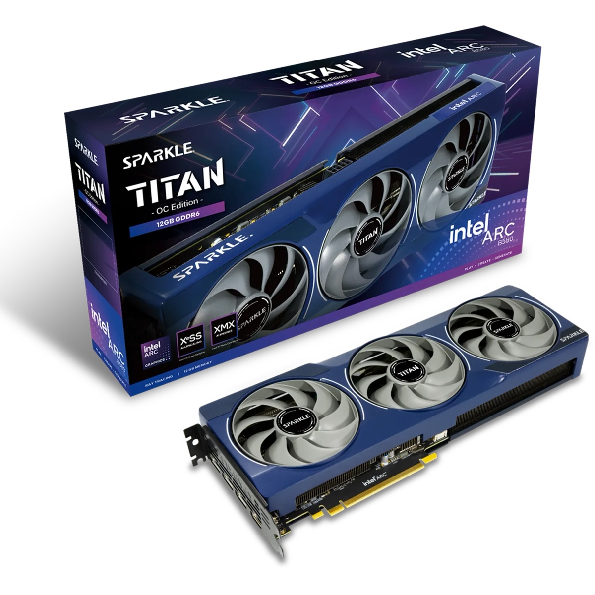 Bild von Sparkle Arc B580 TITAN OC Grafikkarte - 12GB GDDR6, HDMI, DP, 2x DP
