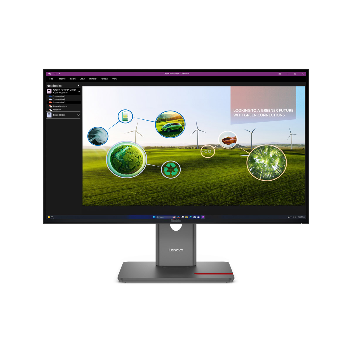 Bild von Lenovo ThinkVision P27Q-40 27" QHD IPS, 120HZ, 6ms, HDMI, DisplayPort, USB-C (PD 15W)