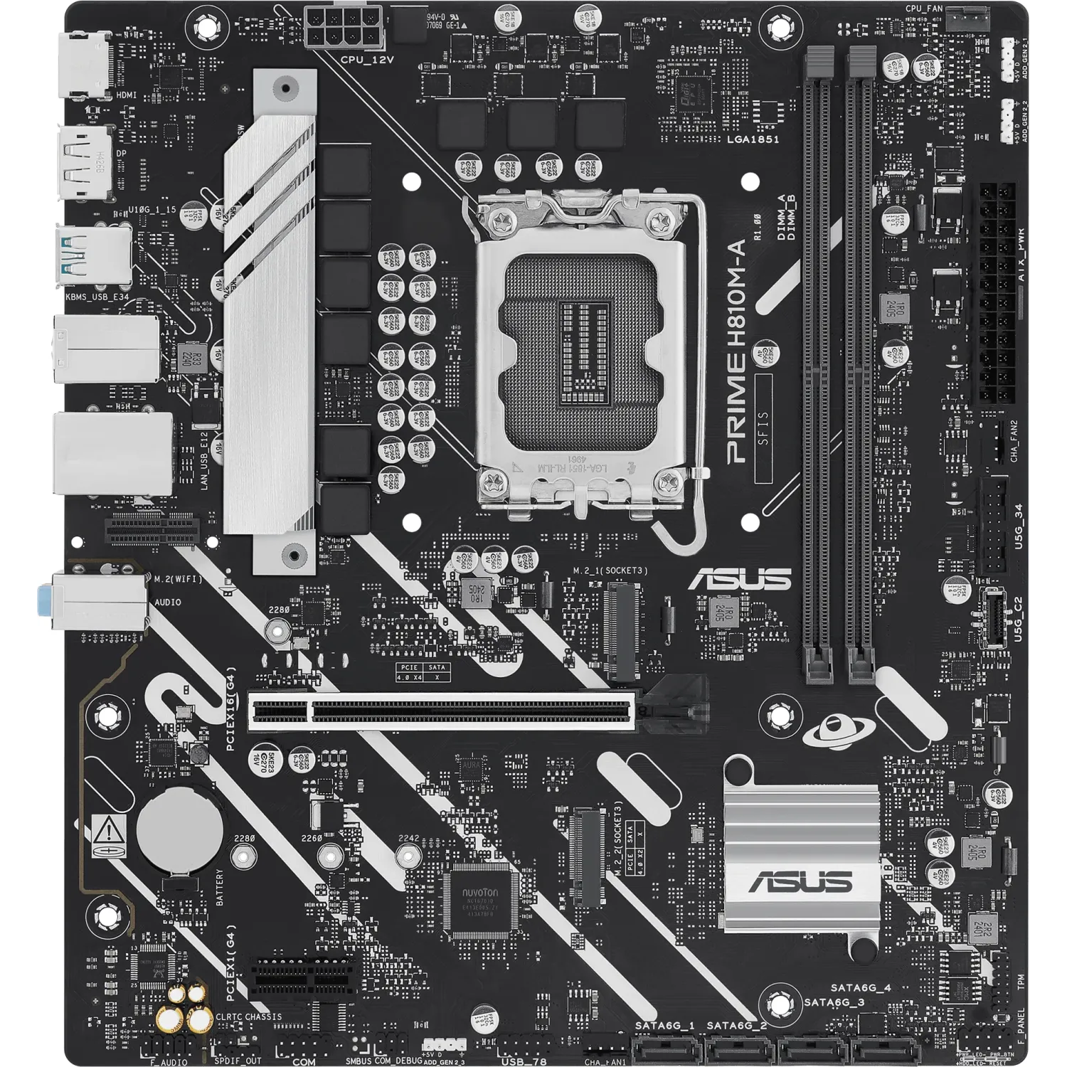 Bild von ASUS Prime H810M-A CSM Mainboard Sockel 1851