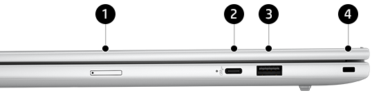 HP EliteBook 8 G1a 16 – Ports – Rechte Seite