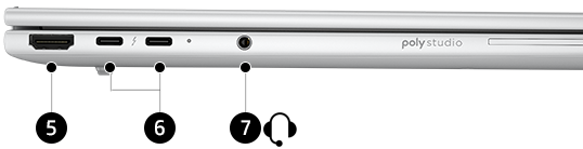 HP EliteBook 8 G1a 16 – Ports – Linke Seite