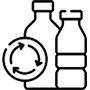 Icon recycelte Haushaltskunststoffe