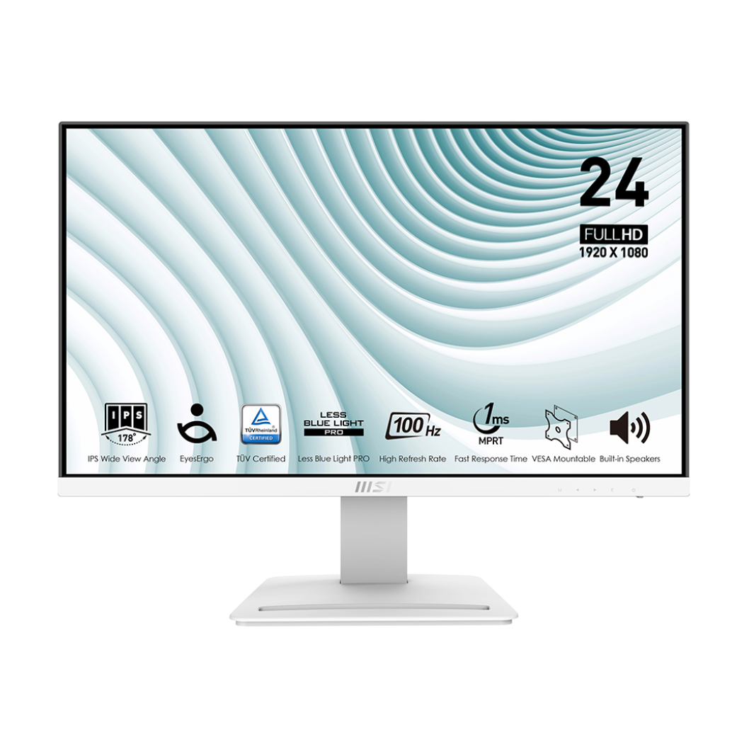 Bild von MSI PRO MP243XWDE Business Monitor - IPS Panel, Weiß