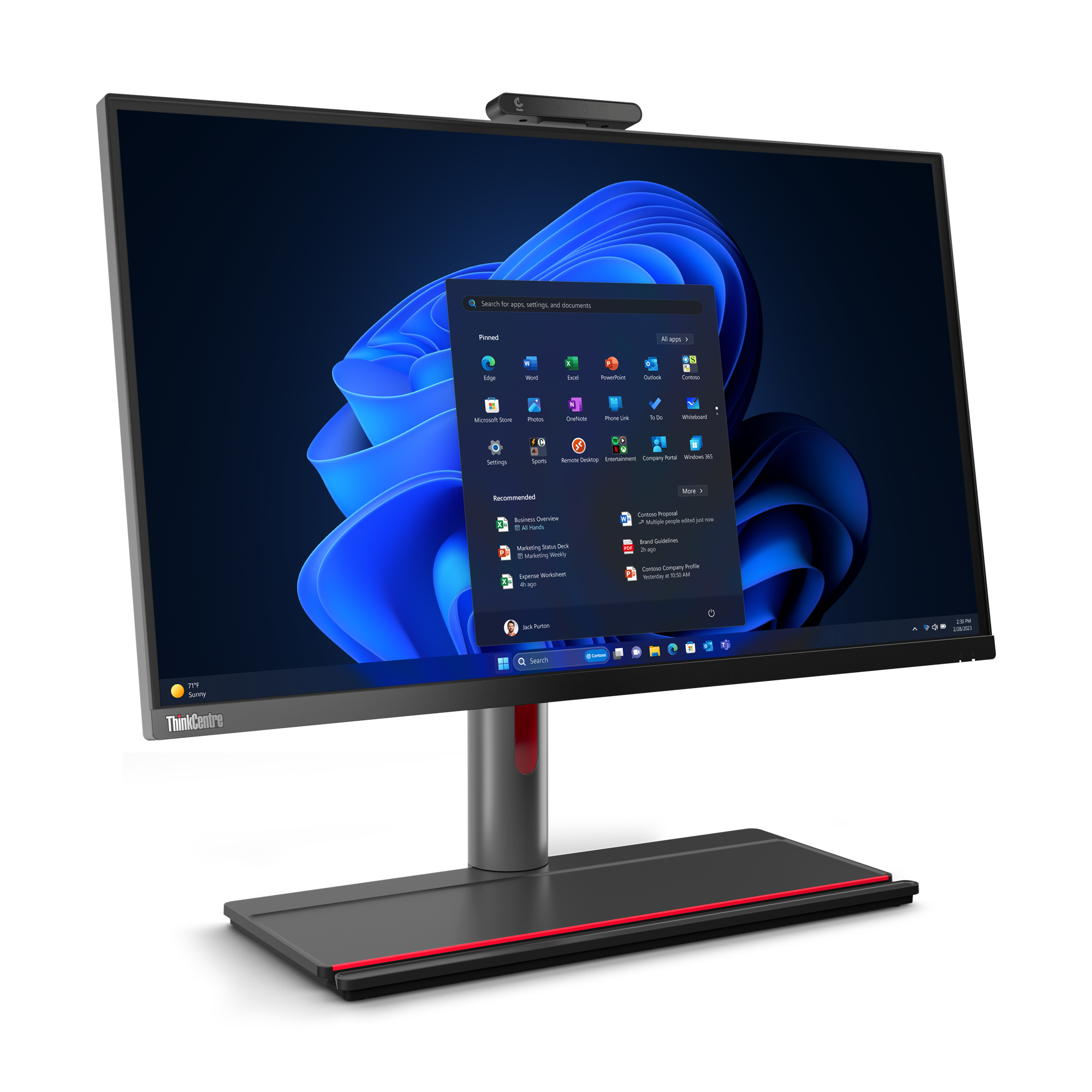 Bild von Lenovo ThinkCentre M90a Pro AiO 12JM001FGE - 68,6cm (27") QHD-Display - i5-13500, 16GB DDR5 RAM, 512GB SSD, UHD Grafik, W11Pro