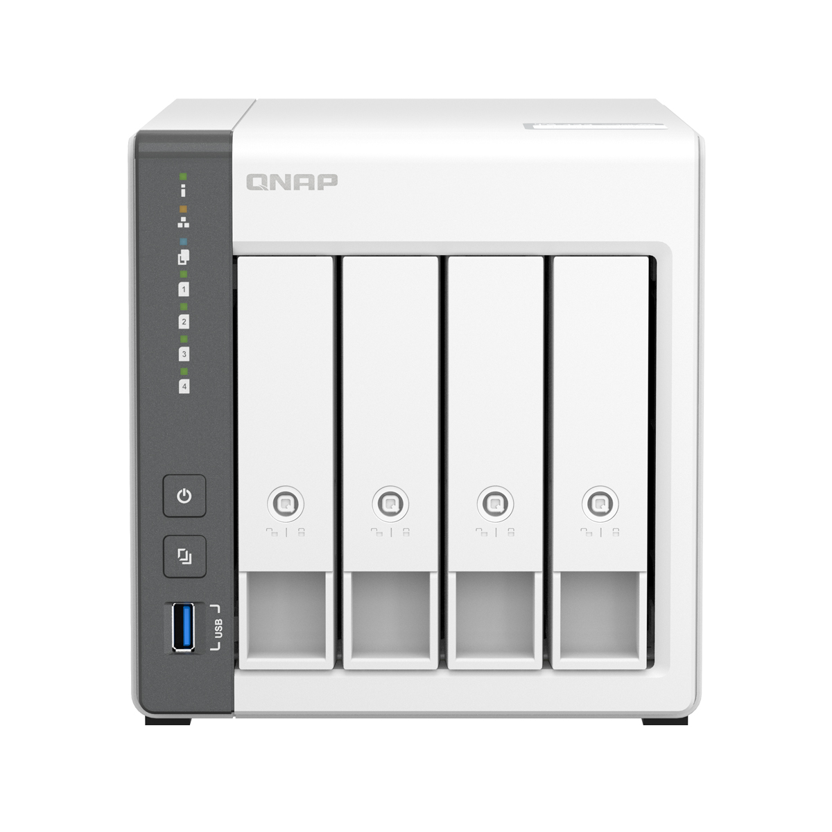Bild von QNAP TS-433-4G NAS 4-Bay [0/4 HDD/SSD, 1x 2.5GbE + 1x GbE LAN, 4GB RAM]