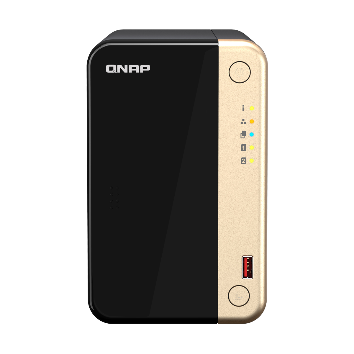 Bild von QNAP TS-264-8G NAS 2-Bay [0/2 HDD/SSD, 2x 2.5 Gigabit Ethernet, 4x USB-A, 8GB RAM]