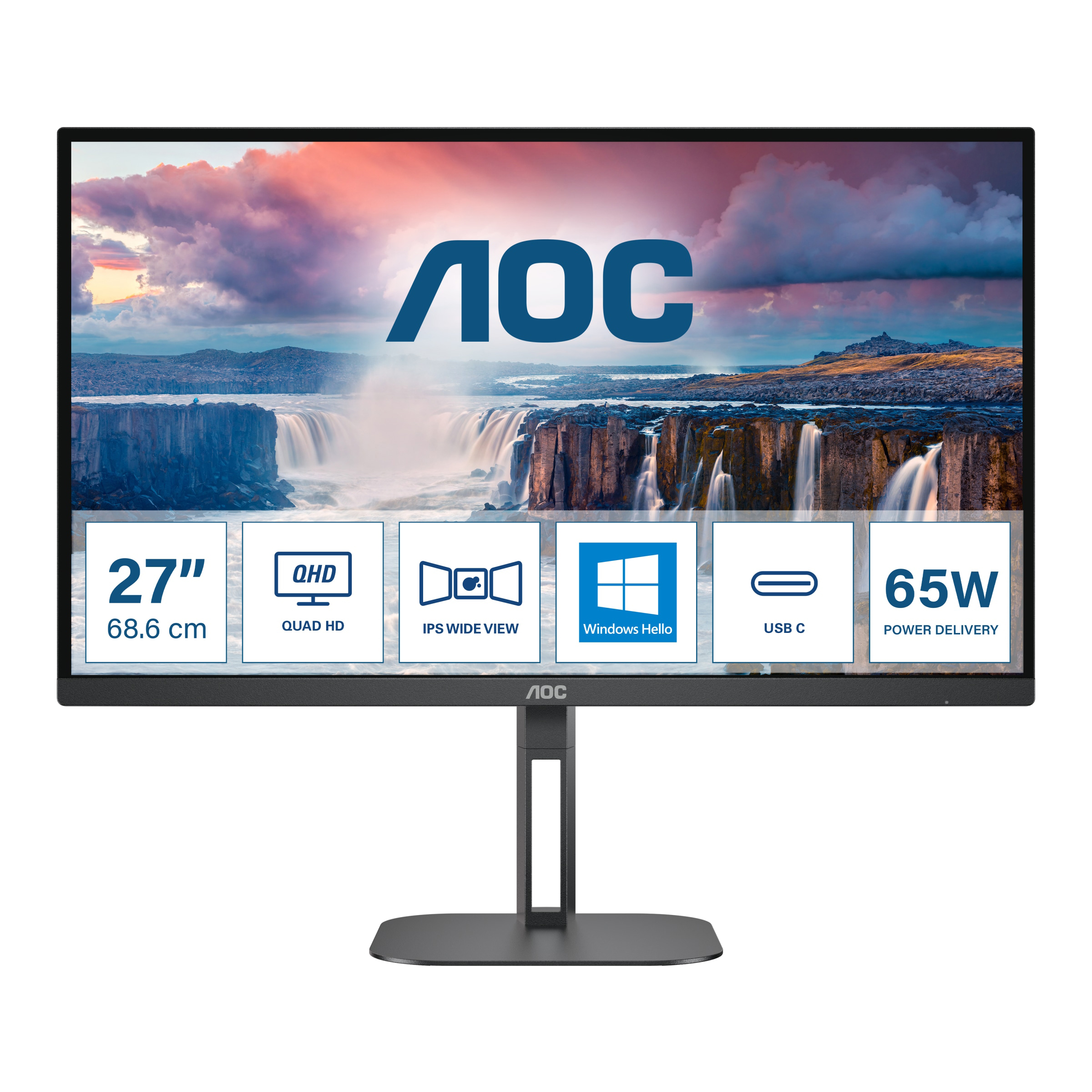 Bild von AOC Q27V5N Office Monitor - QHD, Höhenverstellung