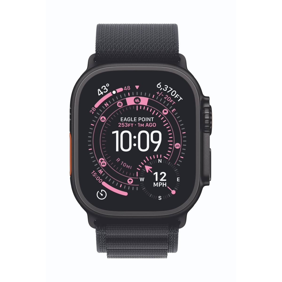 Bild von Apple Watch Ultra 3 Cellular 49mm Schwarz Titan Gehäuse mit Schwarz Alpine Loop - Small