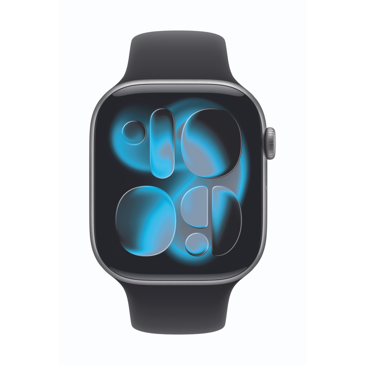 Bild von Apple Watch Series 11 Cellular 46mm Space Grau Aluminium Gehäuse mit Schwarz Sport Band - M/L