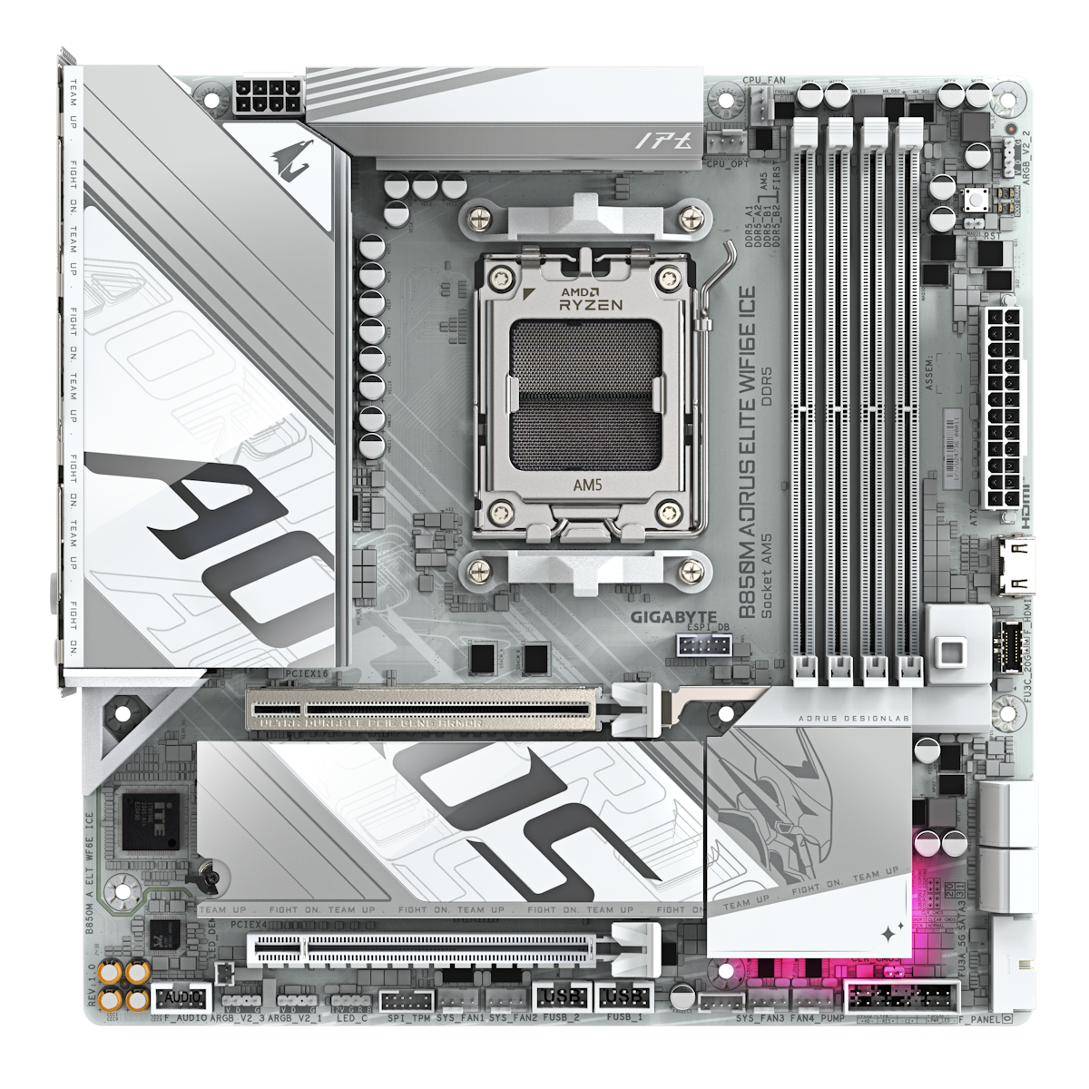 Bild von GIGABYTE B850M A ELITE WF6E ICE Mainboard Sockel AM5