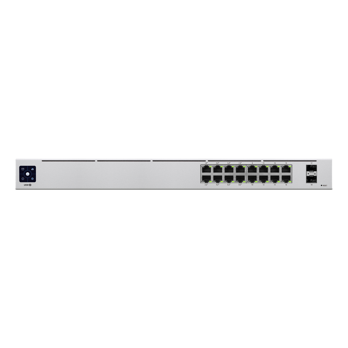 Bild von Ubiquiti Standard 16-Port PoE Managed Switch 16x Gigabit Ethernet (8x PoE+, max. 42W), 2x SFP
