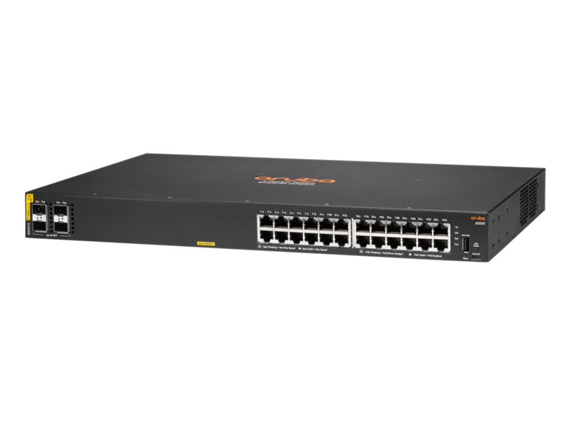 Bild von HPE Aruba Networking CX6000 28-Port Switch (R8N87A) B-Ware [24x Gigabit LAN, PoE+, 4x SFP]