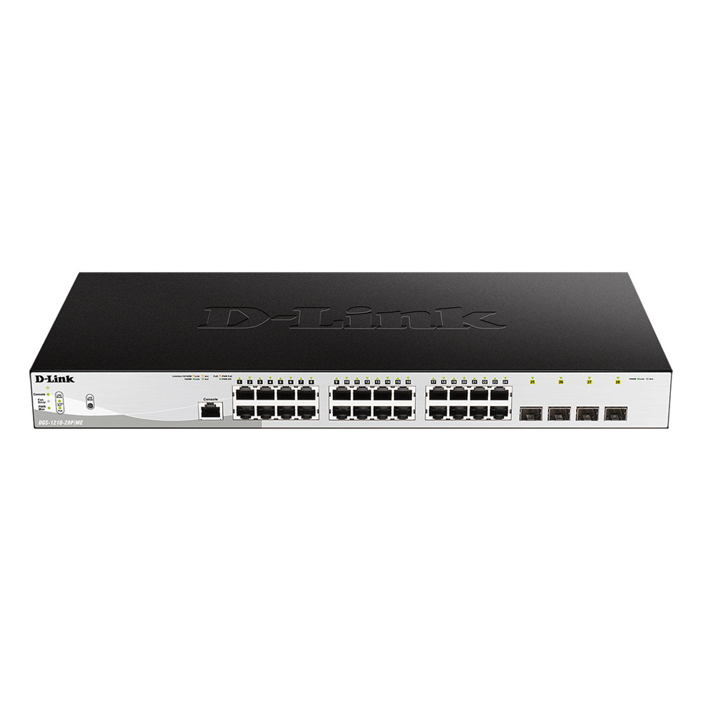 Bild von D-Link DGS-1210-28P/ME Metro Ethernet Switch B-Ware [24x Gigabit Ethernet PoE+, 193W, 4x SFP]
