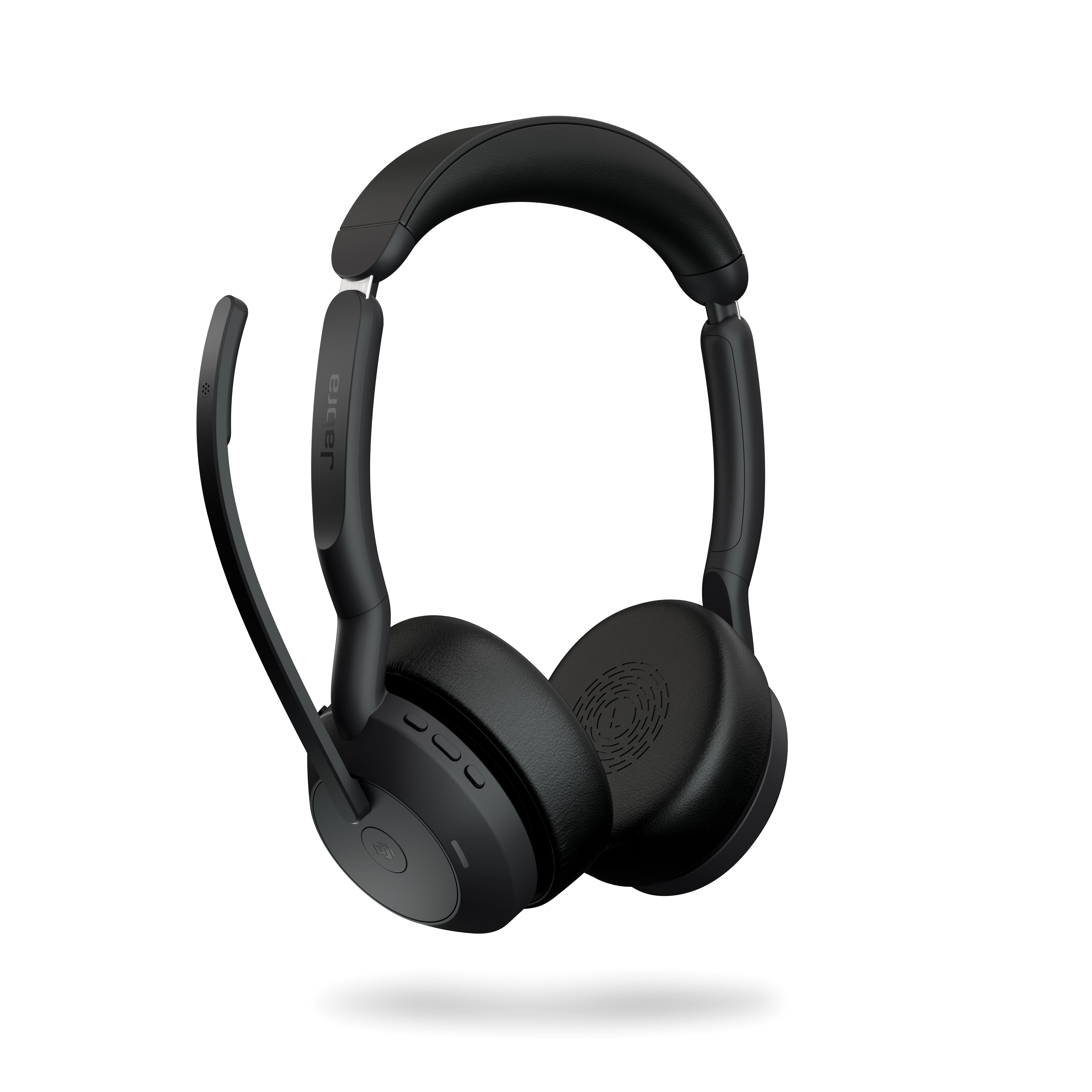 Bild von Jabra Evolve2 55, Stereo-Bluetooth-Headset, 4 Mikrofone MS Teams zertifiziert, Aktive Geräuschunterdrückung (ANC), incl. Link 380 USB-A Bluetooth®-Ada