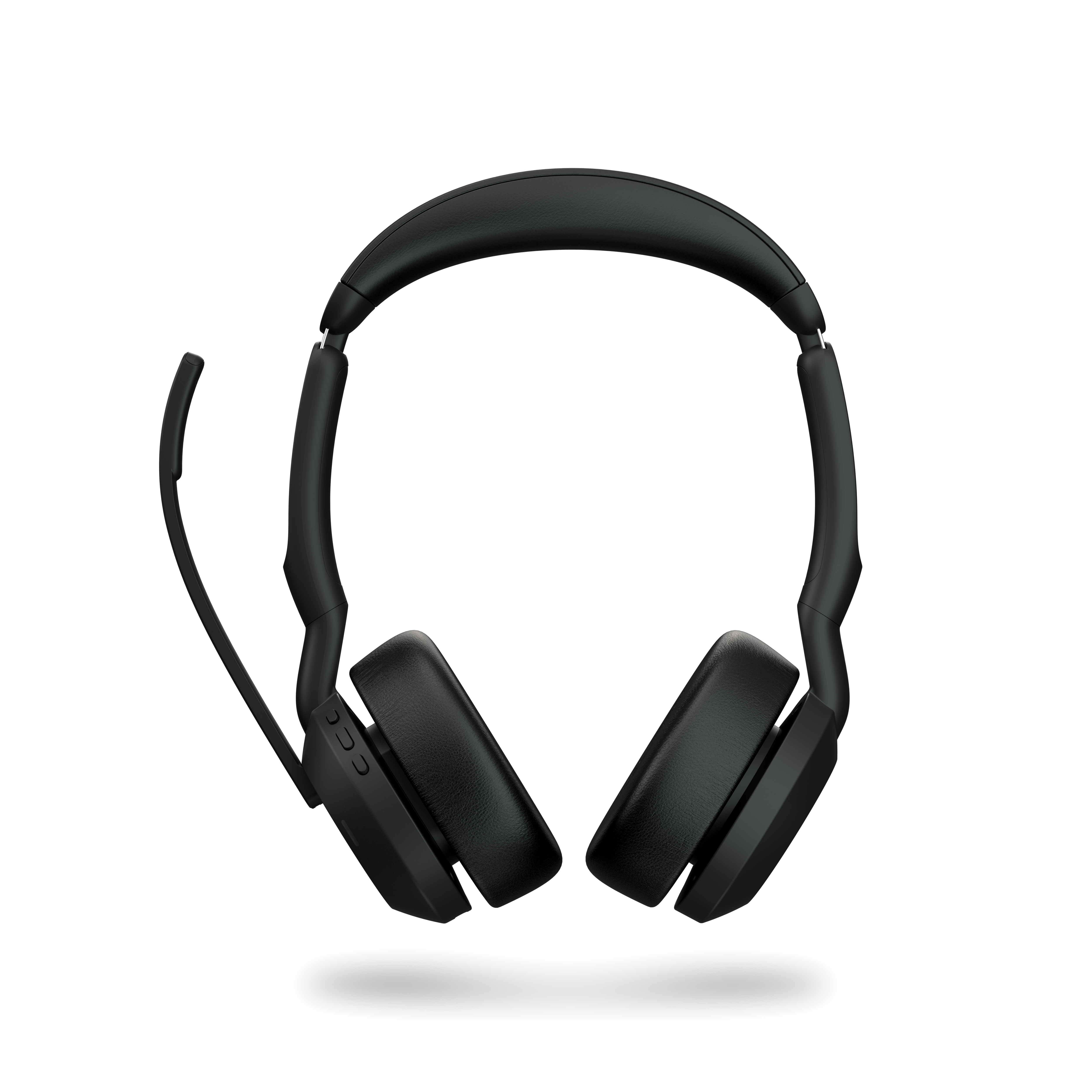 Bild von Jabra Evolve2 55, Stereo-Bluetooth-Headset, 4 Mikrofone MS Teams zertifiziert, Aktive Geräuschunterdrückung (ANC), incl. Link 380 USB-A Bluetooth®-Ada