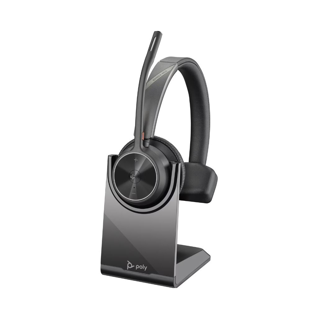 Bild von Poly Voyager 4310-M USB-C Headset Microsoft Teams Certified, incl. BT700 Bluetooth USB-C Adapter und Ladestation