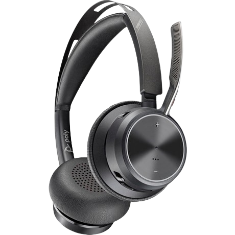 Bild von Poly Voyager Focus 2 Bluetooth Stereo Headset USB Type-C®-Ladekabel, BT700 Bluetooth® Type-C® Adapter, USB-C/A-Adapter