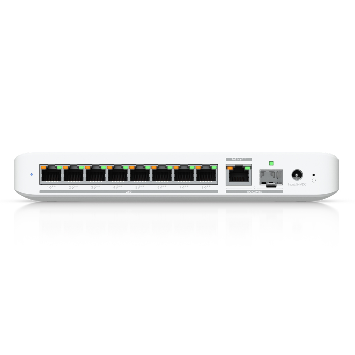 Bild von Ubiquiti Flex 2.5G PoE Managed Switch 8x 2.5 Gigabit Ethernet (PoE++), 1x 10G SFP+/RJ45 (PoE+++) Kombi Port