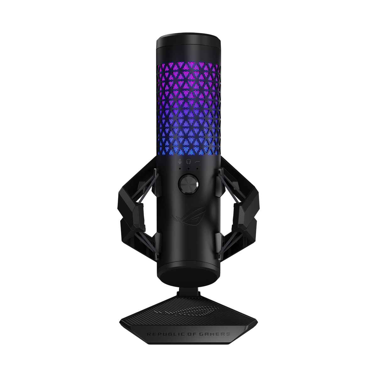Bild von ASUS ROG Carnyx Mikrofon RGB Kondensator-Gaming-Mikrofon für Streaming und Podcast, 25-mm-Kondensatorkapsel, 192 kHz / 24 Bit Abtastrate, schwarz