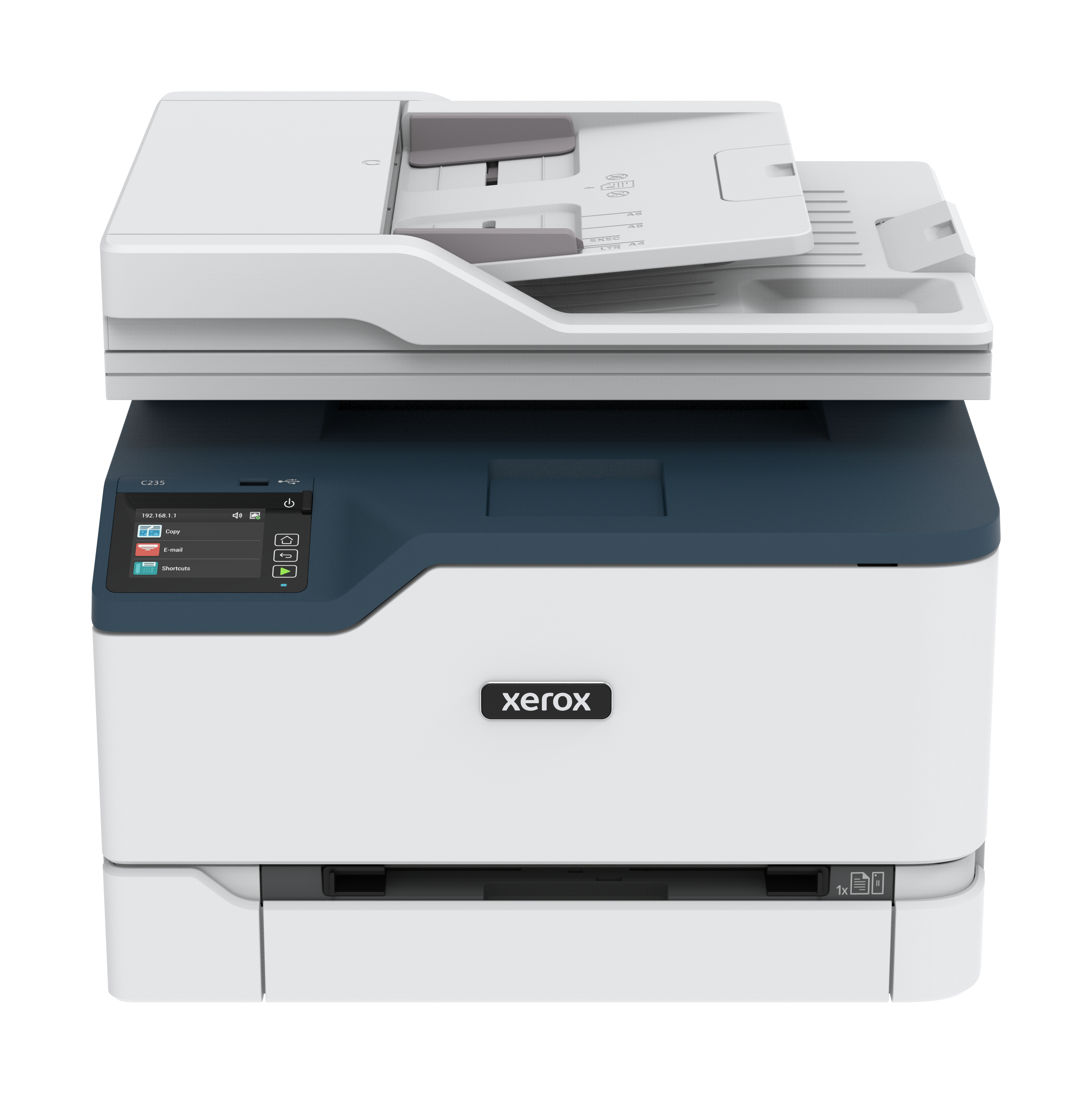 Bild von Xerox C235 Laser-Multifunktionsgerät Farbe Xerox C235/DNI, A4, Laser, Farbdruck, Kopieren/Drucken/Scannnen/Faxen, 600 x 600 DPI, 22 Minuten pro Minute