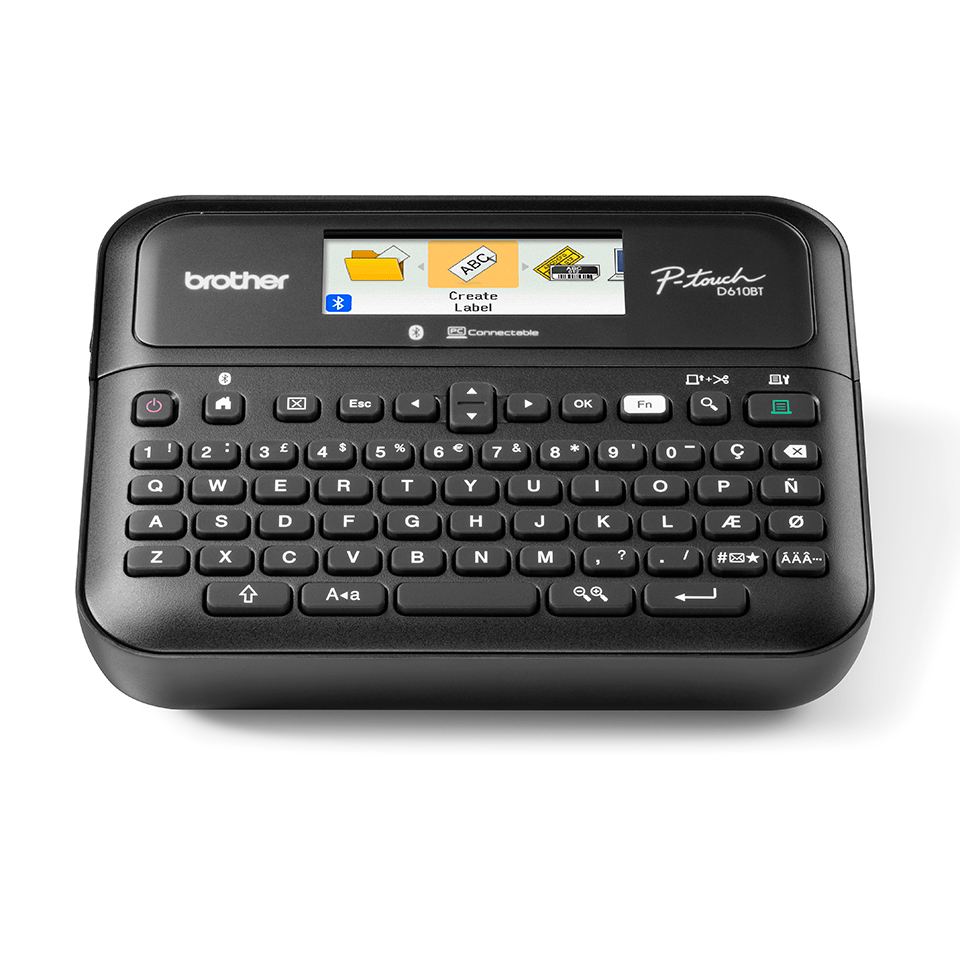 Bild von Brother PT-D610BTVP - Beschriftungsgerät TZe, 3,5 - 24 mm, P-touch, mobiles Beschriftungsgerät, Farbdisplay, USB-/Bluetooth Schnittstelle