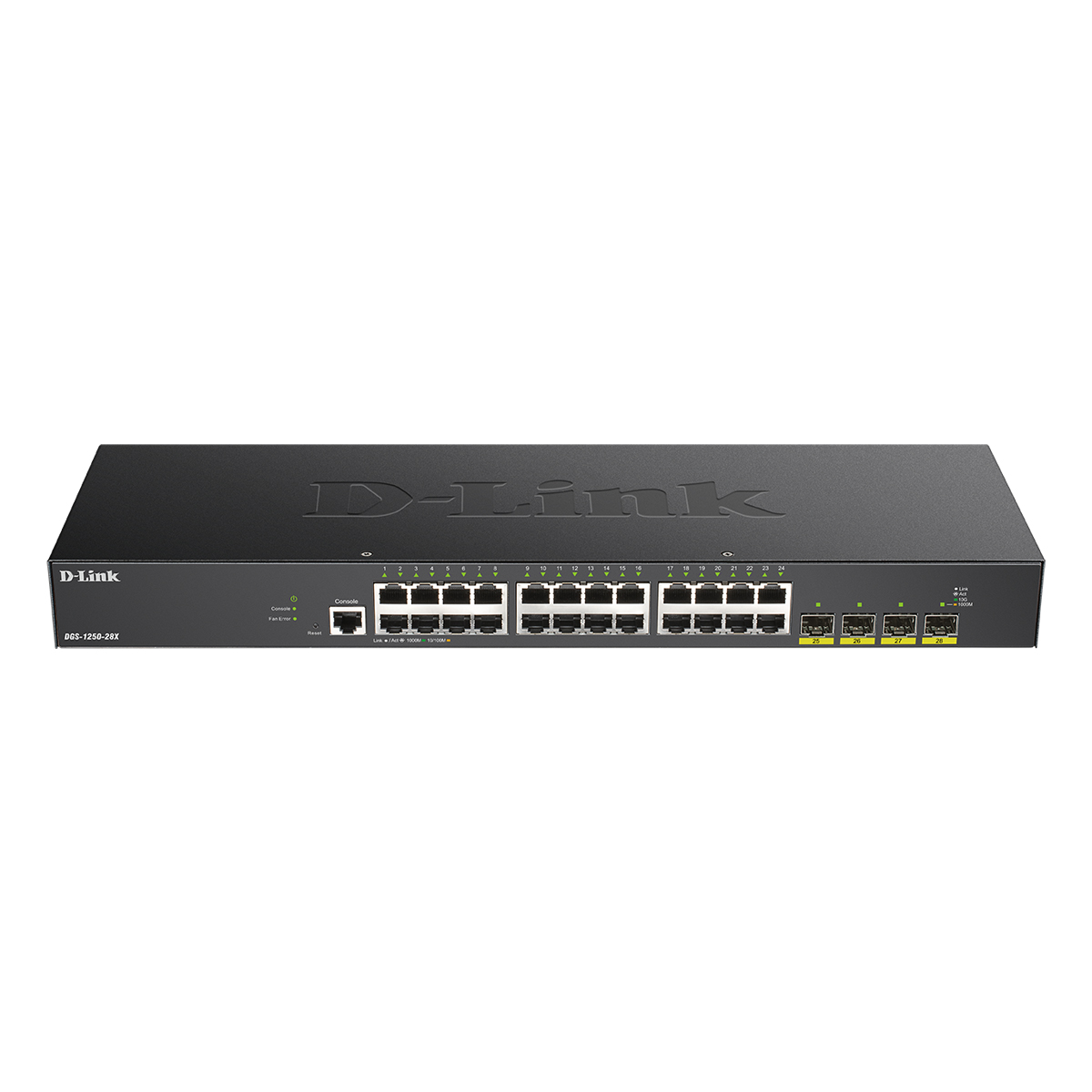Bild von D-Link DGS-1250-28X Smart Managed Switch 24x Gigabit Ethernet, 4x 10 Gbit/s SFP+