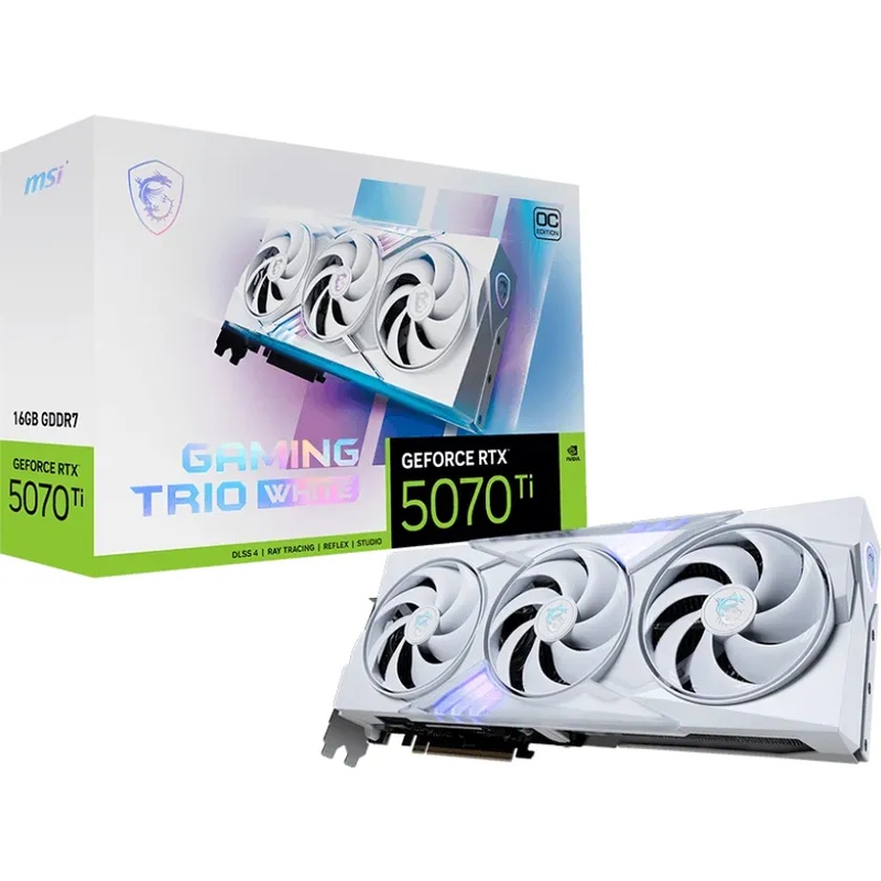 Bild von MSI GeForce RTX 5070 Ti 16G GAMING TRIO OC White - 16GB GDDR7, HDMI, 3x DP