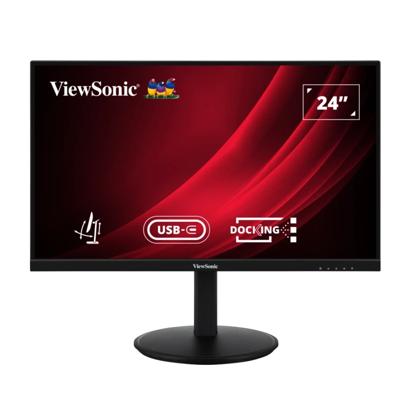 Bild von ViewSonic VG2409U-2 LED Office Monitor 60 cm (23,8 Zoll) Schwenk und höhenverstellbar mit USB-C Dockingstation, Full HD, 16:9, 4ms, IPS, 350cd/m², 100