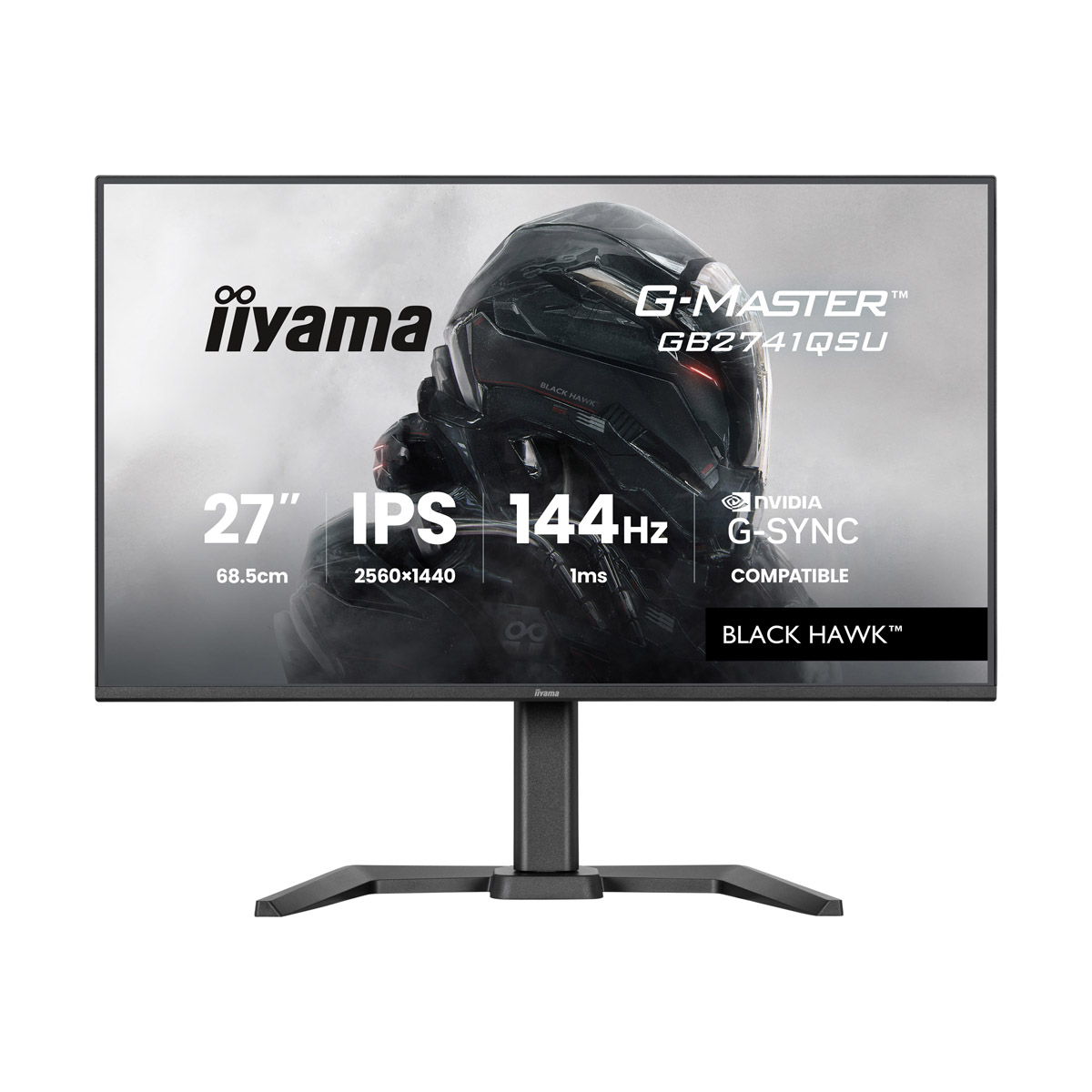 Bild von Iiyama GB2741QSU-B1 Gaming Monitor 27? QHD IPS?Panel, 144 Hz, 1 ms MPRT, FreeSync und G?Sync kompatibel