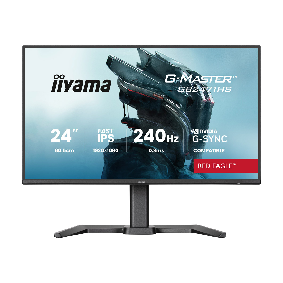 Bild von Iiyama GB2471HS-B1 Gaming Monitor 24? Full-HD IPS, 240 Hz, 0.3 ms MPRT, G-Sync kompatibel