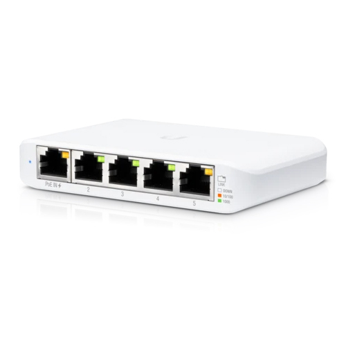 Bild von Ubiquiti USW-Flex-Mini Managed Switch 5er Pack [5x Gigabit Ethernet, 1x PoE PD]