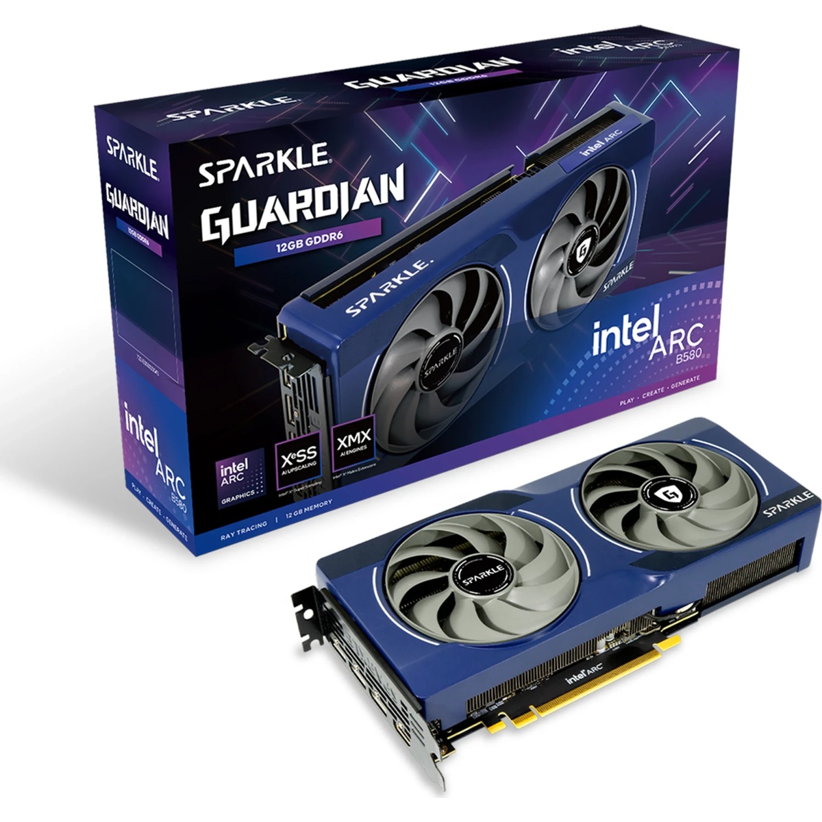 Bild von Sparkle Arc B580 GUARDIAN Grafikkarte - 12GB GDDR6, HDMI, DP, 2x DP