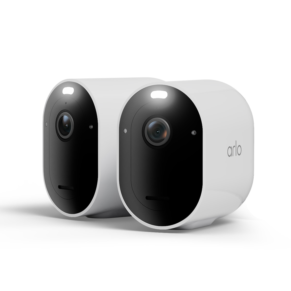 Bild von Arlo Pro 6 2K+ Überwachungskamera Weiß 2er Set 4MP (2560x1440), WLAN, Akku, IP65 Wetterfest, 160° Weitwinkel, Farbnachtsicht