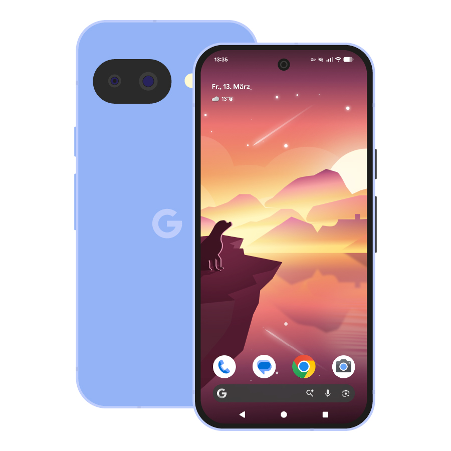 Bild von Google Pixel 10a 128GB Lavender 16cm (6,3") OLED Display, Android 16 / Pixel UI, 48MP Dual-Kamera