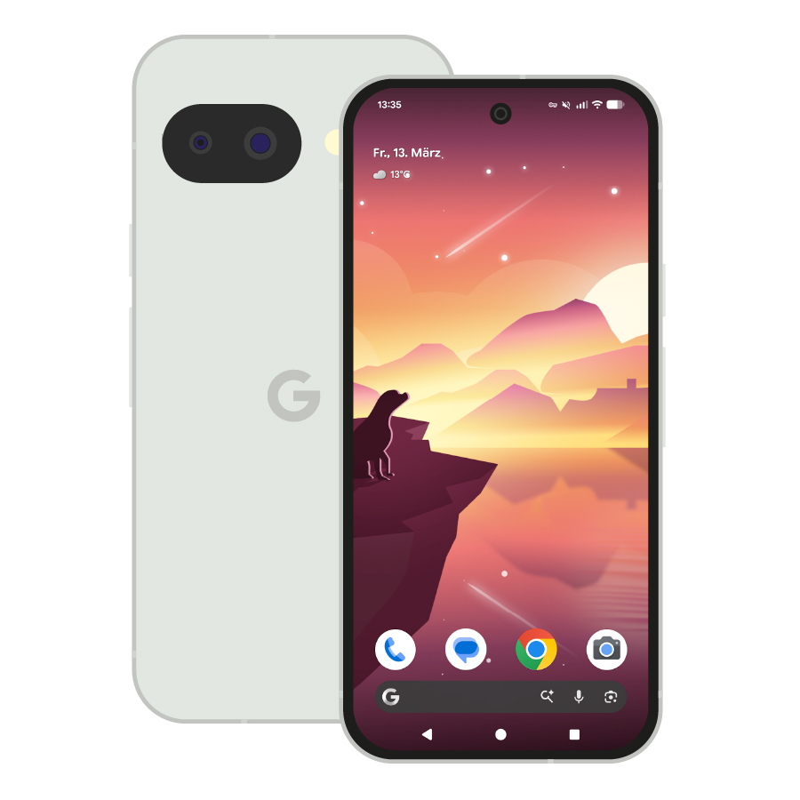 Bild von Google Pixel 10a 128GB Fog 16cm (6,3") OLED Display, Android 16 / Pixel UI, 48MP Dual-Kamera