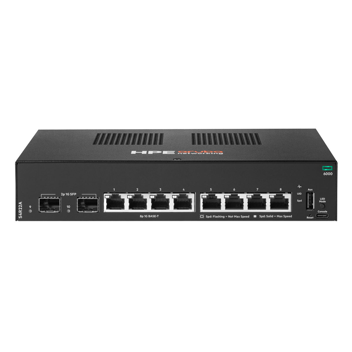 Bild von HPE Aruba Networking CX6000 Managed Switch (S4R22A) 8x 1G Ethernet, 2x 1G SFP, Nicht-PoE