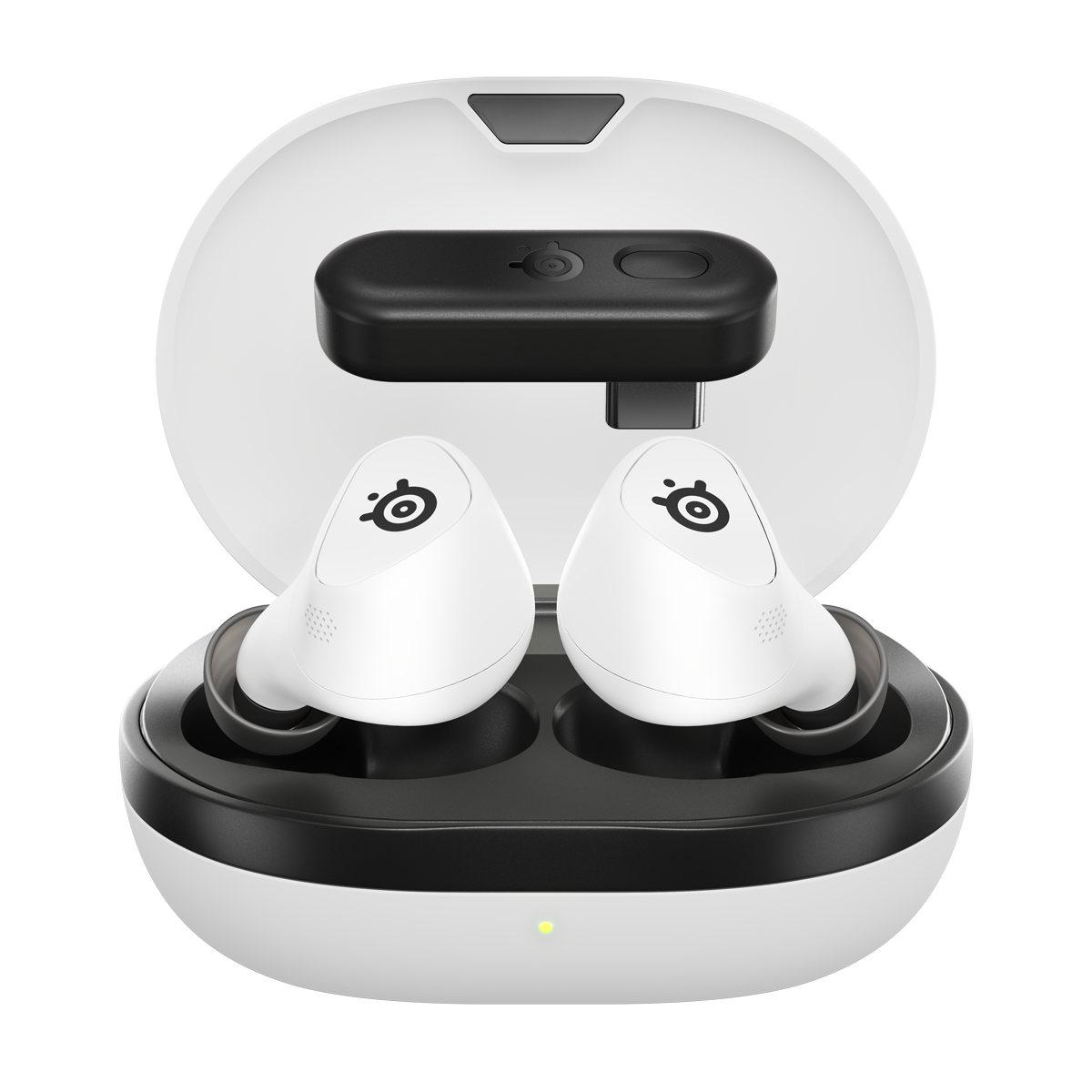 Bild von Steelseries GameBuds White kabellose In-Ear Kopfhörer mit Transparenzmodus, ANC und 40 Stunden Batterielaufzeit
