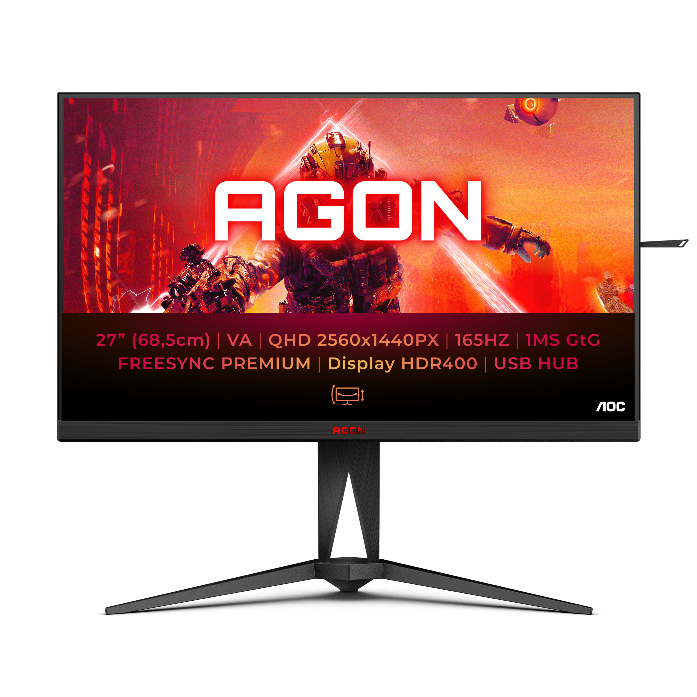 Bild von AOC AG275QXN Gaming Monitor - QHD, FreeSync Premium, 165 Hz
